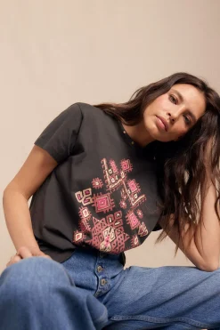 Slowlove Camiseta estampada Gris Discount