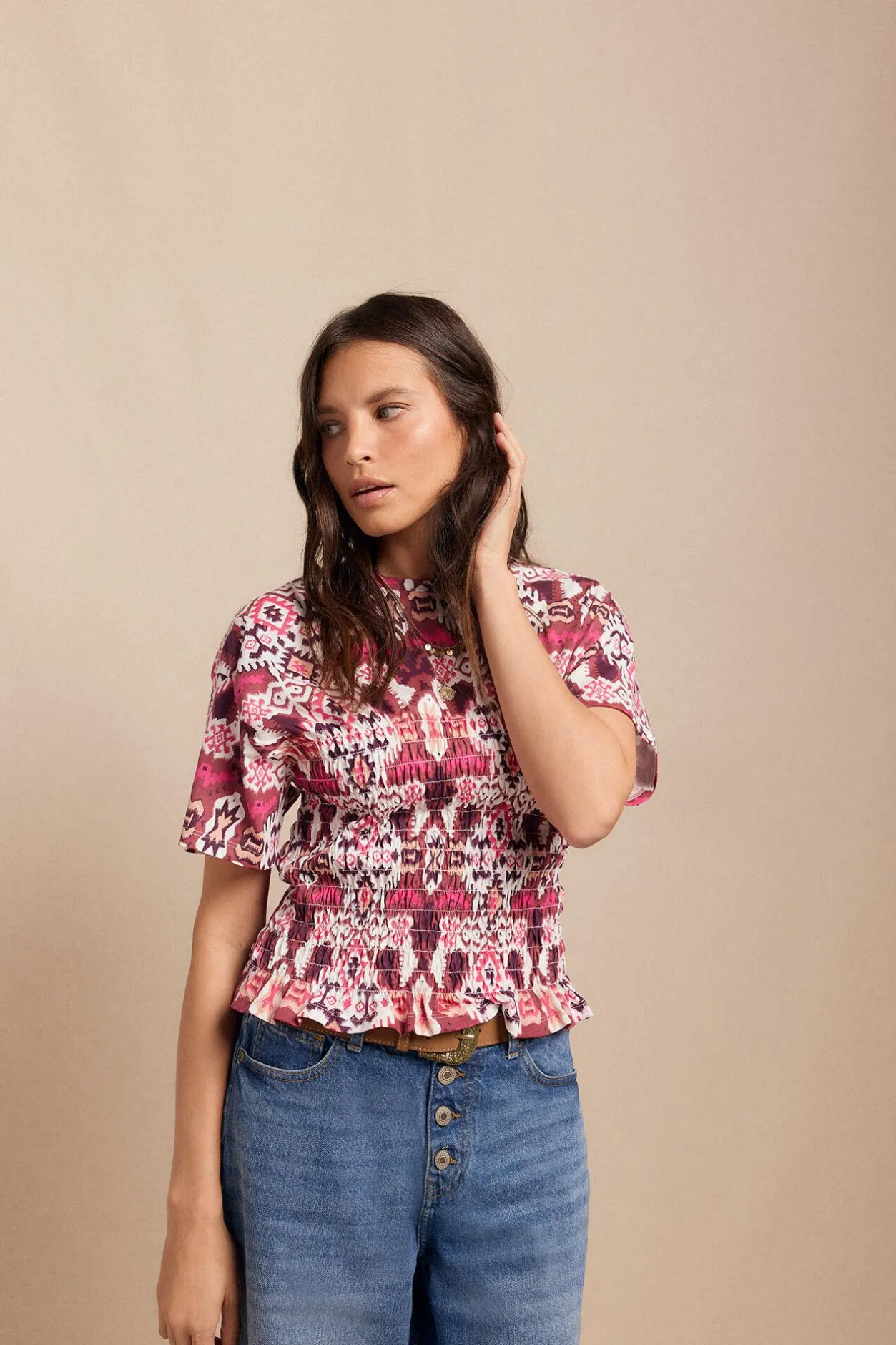 Slowlove Camiseta estampada nido abeja Multicolor Best