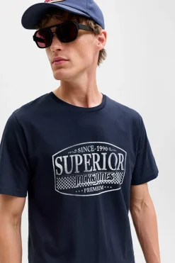 Jack & Jones Camiseta estampado frontal Azul marino Clearance