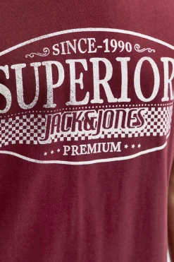 Jack & Jones Camiseta estampado frontal Vino Discount