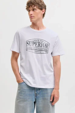 Jack & Jones Camiseta estampado frontal Blanco New