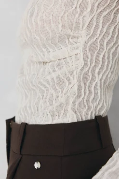 Pedro del Hierro Camiseta estructura manga larga Crudo Best