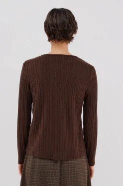 Cortefiel Camiseta estructura panadera Marr&oacute;n oscuro