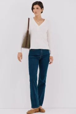 Cortefiel Camiseta estructura panadera Blanco New