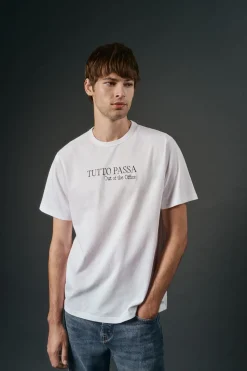 OOTO Camiseta gráfica lavada Blanco Clearance