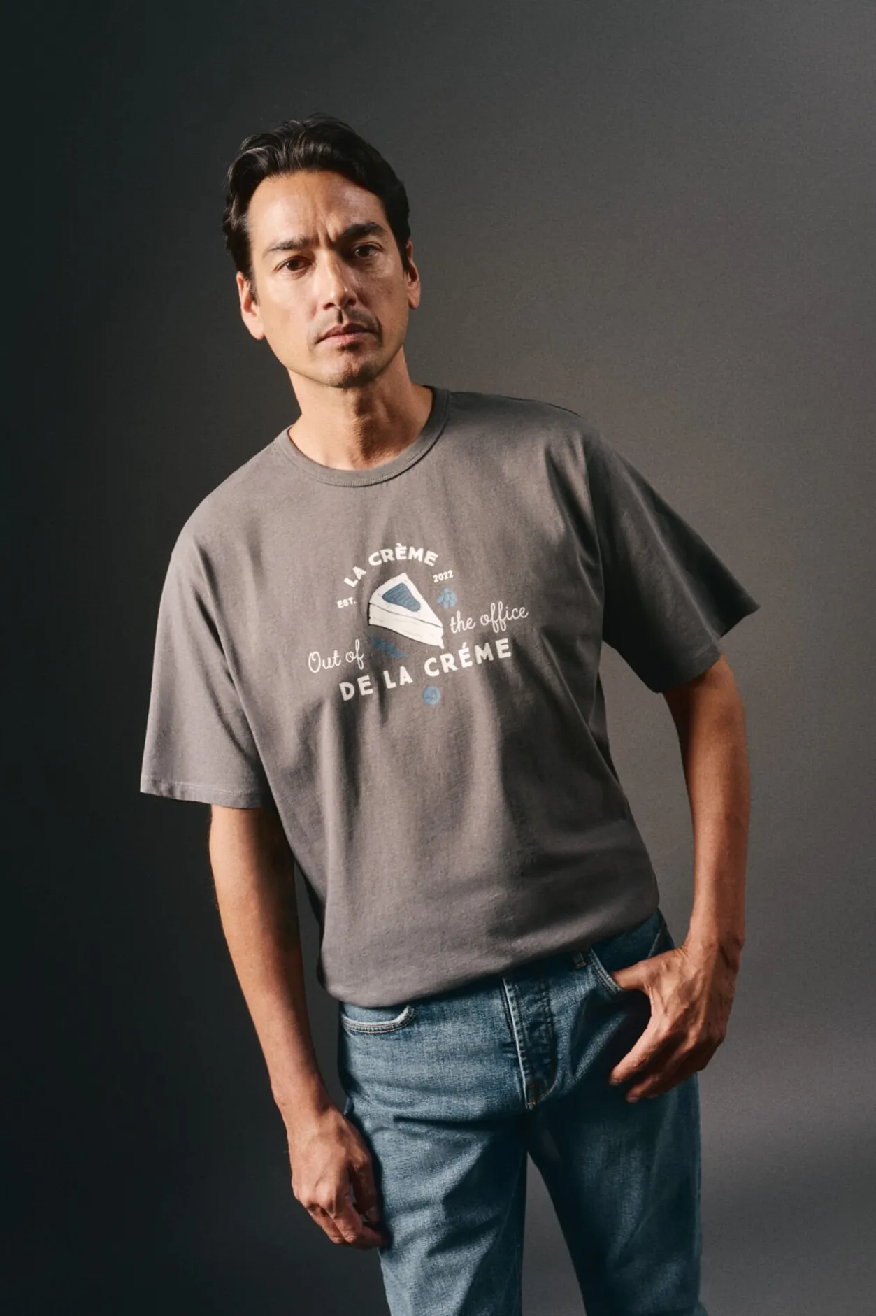 OOTO Camiseta gráfica lavada Gris New