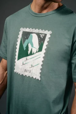 OOTO Camiseta gráfica lavada Turquesa Hot