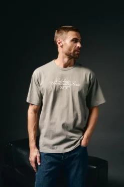 OOTO Camiseta gráfica lavada Kaki Discount