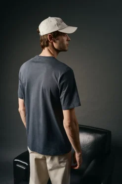 OOTO Camiseta gráfica lavada Azul marino New