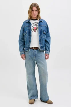 Jack & Jones Camiseta Hellfire Club blanco Hot