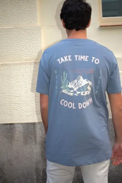 Cloking Camiseta Lavada Burdeos Fooders Azul marino Online