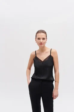 Caroll Camiseta lencera Negro Discount