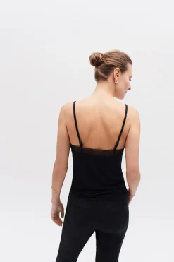 Caroll Camiseta lencera Negro Discount