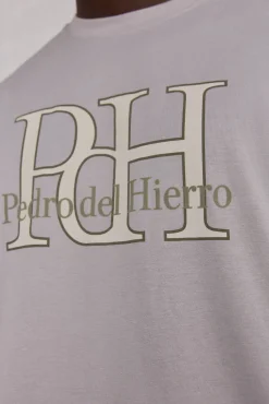 Pedro del Hierro Camiseta logo Gris Clearance