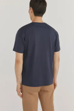 Pedro del Hierro Camiseta logo Azul New