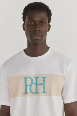 Pedro del Hierro Camiseta logo Blanco New