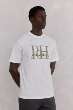 Pedro del Hierro Camiseta logo Blanco Hot