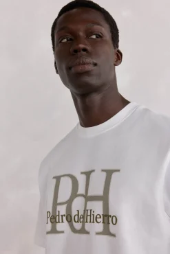 Pedro del Hierro Camiseta logo Blanco Hot