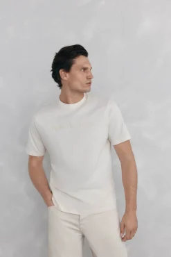 Pedro del Hierro Camiseta logo Crudo Clearance