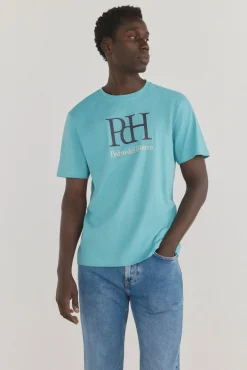 Pedro del Hierro Camiseta logo Turquesa Hot