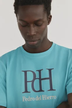 Pedro del Hierro Camiseta logo Turquesa Hot