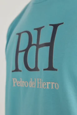 Pedro del Hierro Camiseta logo Turquesa Hot