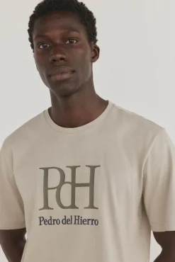 Pedro del Hierro Camiseta logo Beige Discount