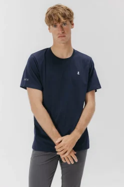 elPulpo Camiseta logo bordado Azul marino Sale