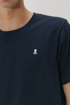 elPulpo Camiseta logo bordado Azul marino Sale
