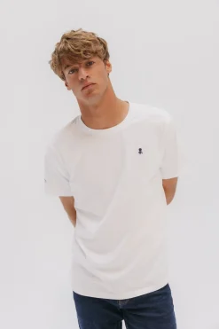 elPulpo Camiseta logo bordado Blanco Discount