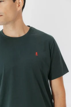 elPulpo Camiseta logo bordado Verde oscuro New