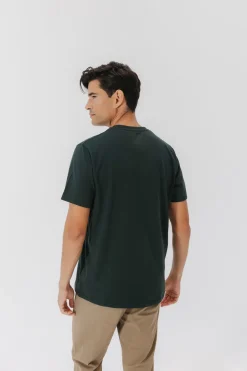 elPulpo Camiseta logo bordado Verde oscuro New