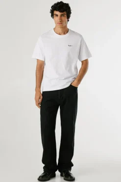 Pepe Jeans Camiseta Logo Bordado Fit Regular blanco Sale