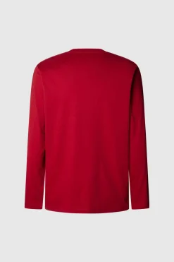Pepe Jeans Camiseta Logo De Manga Larga rojo Sale