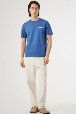 Pepe Jeans Camiseta Logo Estampado Fit Regular azul Outlet