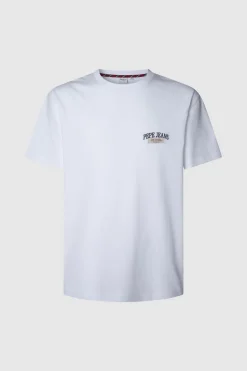 Pepe Jeans Camiseta Logo Estampado Fit Regular blanco Online