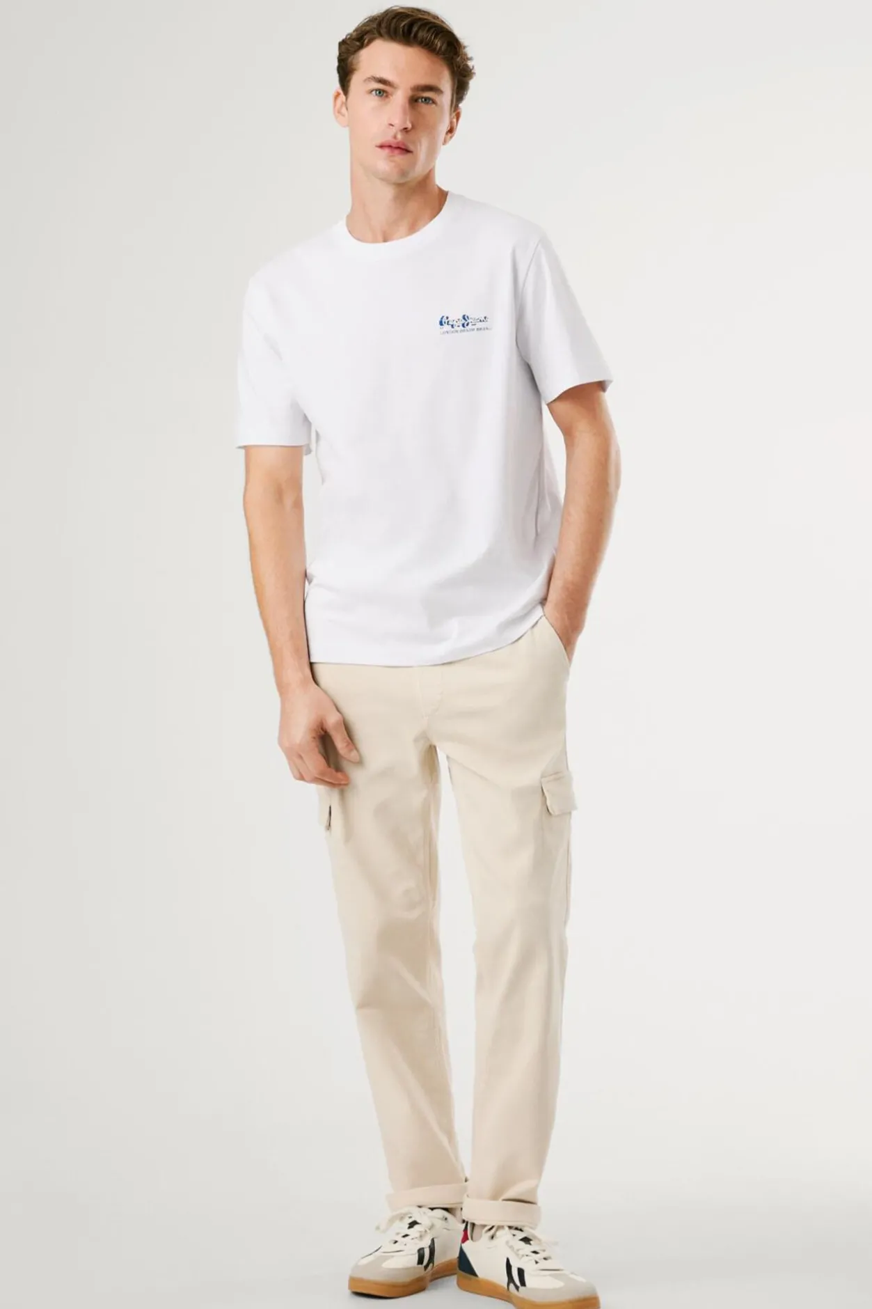 Pepe Jeans Camiseta Logo Estampado Fit Regular blanco Online