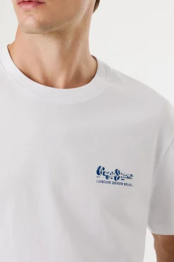 Pepe Jeans Camiseta Logo Estampado Fit Regular blanco Online
