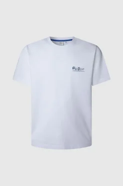Pepe Jeans Camiseta Logo Estampado Fit Regular blanco Online