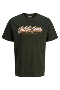 Jack & Jones PLUS Camiseta logo frontal verde New