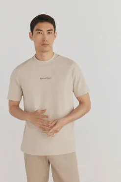 Pedro del Hierro Camiseta logo posicional Beige Outlet