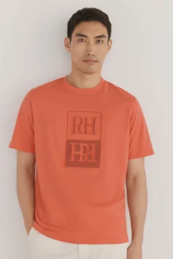 Pedro del Hierro Camiseta logo relieve Naranja