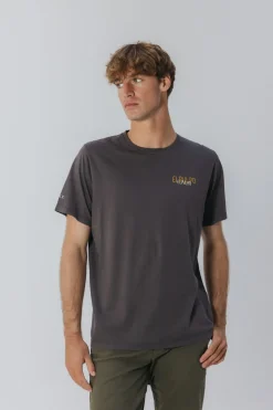 elPulpo Camiseta logo tejido Gris oscuro Clearance