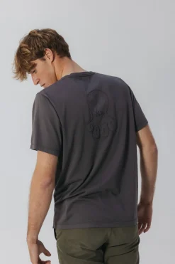 elPulpo Camiseta logo tejido Gris oscuro Clearance