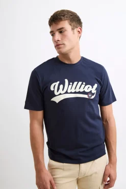 Williot Camiseta Logo Vintage Azul marino Hot