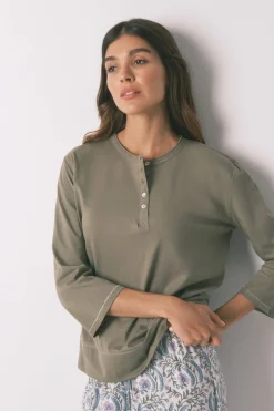 Women'secret Camiseta manga ¾ 100% algodón kaki Online