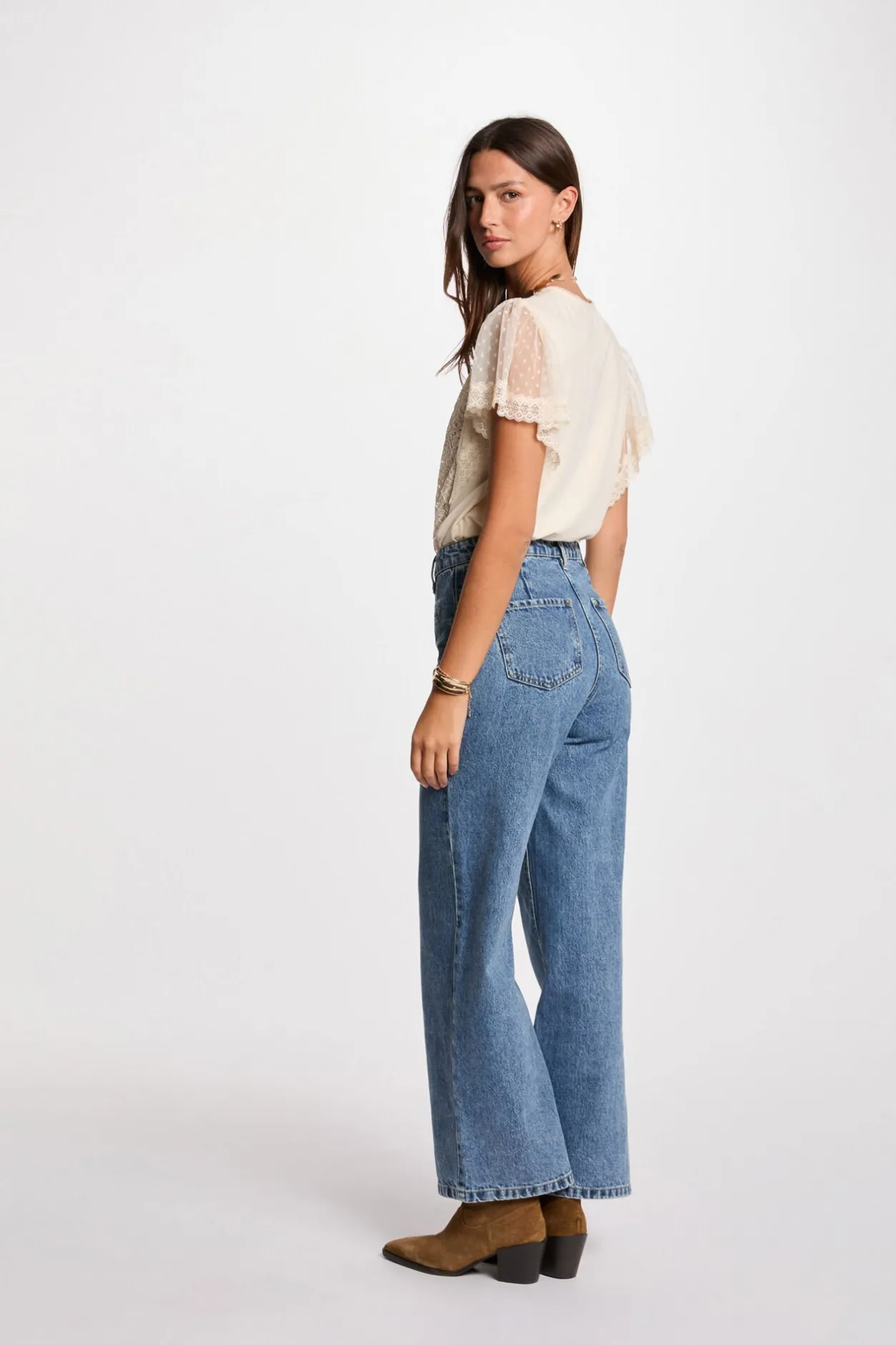 Morgan Camiseta manga corta Marfil Clearance