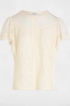 Morgan Camiseta manga corta Marfil Clearance