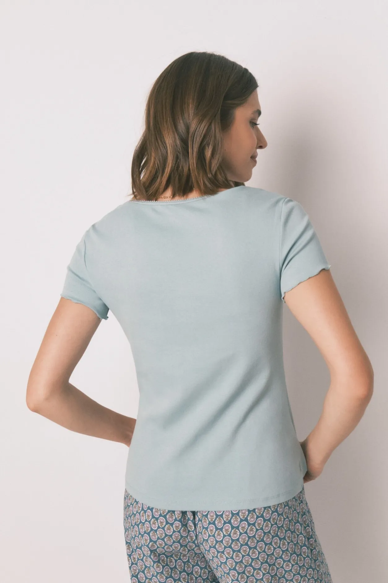 Women'secret Camiseta manga corta algodón verde Discount