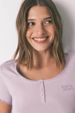 Women'secret Camiseta manga corta algodón lila morado/lila New